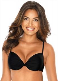 img 1 attached to Women'S Push Up Bikini Top Twist Front Underwire Bathing Suit By RELLECIGA