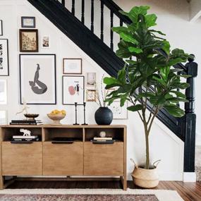 img 1 attached to Transform Your Home With VIAGDO'S Stunning 6Ft Tall Artificial Fiddle Leaf Fig Tree - Perfect For Any Living Space!