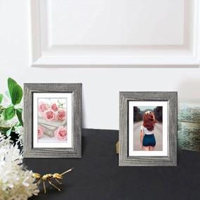 img 1 attached to Set Of 4 Rustic Grey 4X6 Picture Frames By EdenseeLake - Perfect For Wall Or Tabletop Decoration