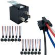 12-pack automotive relay kit with interlocking harness socket holder and heavy-duty pigtail - irhapsody 4-pin 40/30amp spst 12v relay, ideal for 12-volt applications logo