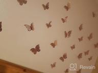 img 1 attached to Rose Gold 3D Butterfly Wall Decor - 24Pcs, 2 Styles & 3 Sizes | Party/Wedding/Nursery Room DIY Decoration review by Hartman Hernandez