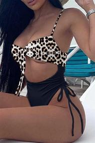 img 2 attached to Ioiom Womens Spaghetti Strap Swimsuit Women's Clothing via Swimsuits & Cover Ups
