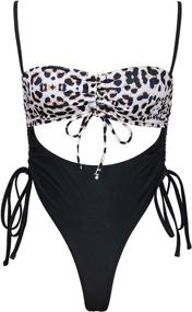 img 1 attached to Ioiom Womens Spaghetti Strap Swimsuit Women's Clothing via Swimsuits & Cover Ups