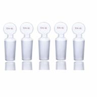 set of 5 laboy glass penny head hollow glass stoppers for 24/40 outer glass joints logo