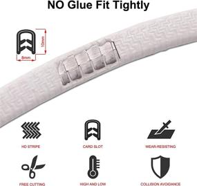 img 3 attached to SONRUIJIE Car Door Edge Guards - 32 Ft (10M) Long Rubber U Shape Trim Molding - Universal Fit Door Edge Protector for Automotive - White Door Entry Guard