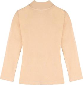 img 1 attached to 👚 Lovetti Cotton Turtleneck Sleeve T-Shirt - Girls' Clothing - Tops, Tees & Blouses