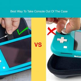 img 1 attached to Elite Turquoise ButterFox Carrying Case For Nintendo Switch Lite - Slim, With 19 Game And 2 Micro SD Card Holders, Ideal Storage Solution For Switch Lite Accessories