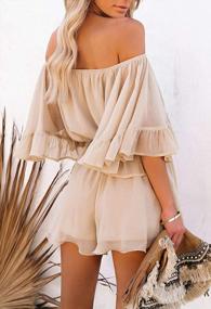 img 1 attached to Flower Power: Stunning Off-Shoulder Romper For Women By Fixmatti