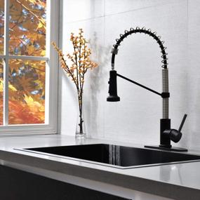 img 2 attached to Upgrade Your Kitchen With Ufaucet'S Lead-Free Single-Handle Spring Kitchen Faucet With Pull-Down Sprayer And Stainless Steel Deck Plate