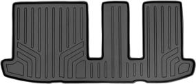 img 4 attached to Custom Fit Floor Mats 3rd Row Liner - Black | Compatible with 2013-2020 Nissan Pathfinder, 2013 Infiniti JX35, 2014-2020 QX60 | SMARTLINER