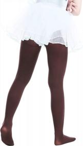 img 3 attached to Microfiber Semi-Opaque Footed Girls' Tights By EVERSWE - Perfect For Everyday Use