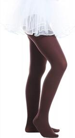 img 2 attached to Microfiber Semi-Opaque Footed Girls' Tights By EVERSWE - Perfect For Everyday Use