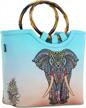 qogir elephant lunch bag tote - large insulated neoprene reusable bag with inner pocket for meal storage logo