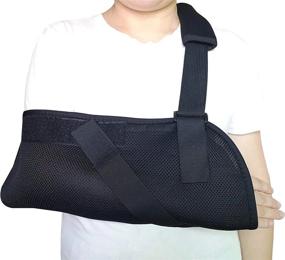 img 3 attached to Solmyr Arm Sling: Support For Broken Bones, Lightweight Ergonomic Design & Adjustable Shoulder Rotator Cuff Brace (Adult)