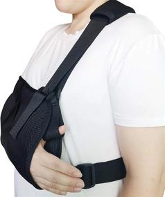 img 4 attached to Solmyr Arm Sling: Support For Broken Bones, Lightweight Ergonomic Design & Adjustable Shoulder Rotator Cuff Brace (Adult)