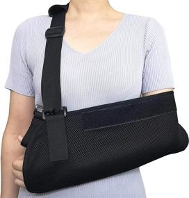 img 1 attached to Solmyr Arm Sling: Support For Broken Bones, Lightweight Ergonomic Design & Adjustable Shoulder Rotator Cuff Brace (Adult)