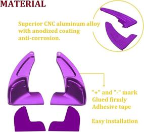 img 2 attached to Dodge Charger Accessories Shift Paddles Cover Extension Steering Wheel Shifter Extended Trim Decor For Dodge Challenger/Charger/Durango/RT/Scat Pack/Jeep Grand Cherokee 2015-2021 (2 PCS) (Purple)