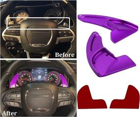 img 4 attached to Dodge Charger Accessories Shift Paddles Cover Extension Steering Wheel Shifter Extended Trim Decor For Dodge Challenger/Charger/Durango/RT/Scat Pack/Jeep Grand Cherokee 2015-2021 (2 PCS) (Purple)