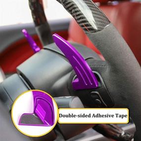 img 1 attached to Dodge Charger Accessories Shift Paddles Cover Extension Steering Wheel Shifter Extended Trim Decor For Dodge Challenger/Charger/Durango/RT/Scat Pack/Jeep Grand Cherokee 2015-2021 (2 PCS) (Purple)