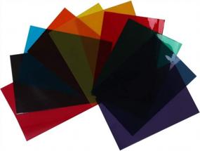 img 4 attached to HOHOFILM красочная прозрачная оконная пленка в упаковке - 10 ярких цветов для украшения и тонирования стекла, самоклеящийся образец формата А4 21 см x 29,7 см