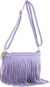img 4 attached to Small Fringe Crossbody Wrist Strap Women's Handbags & Wallets ~ Crossbody Bags