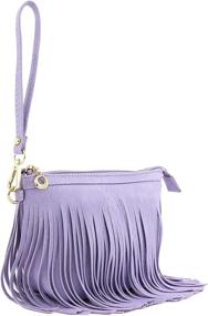 img 3 attached to Small Fringe Crossbody Wrist Strap Women's Handbags & Wallets ~ Crossbody Bags