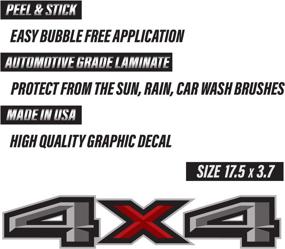 img 2 attached to 4X4 Decals Stickers For F150 (2015-2020) And F250 F350 (2017-2020) Set Of 2 (4X4 Original)