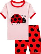 🦒 little girls' short pajamas - 100% cotton clothes with a warm family giraffe feeling logo