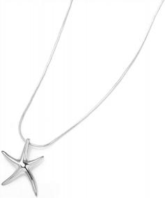 img 3 attached to 925 Sterling Silver Starfish Pendant Necklace For Women With 18" Snake Chain - Beautiful And Stylish Jewelry