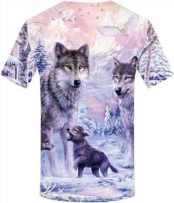 img 3 attached to Wolf Graphic T-Shirt - KYKU Unisex Wild Animal 3D Print Shirt For Men And Women