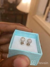 img 6 attached to Sparkle And Shine With RIVERTREE Sterling Silver Crystal Stud Earrings Inspired By Shamballa