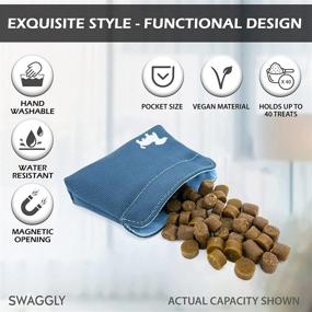 img 1 attached to 🐾 Turquoise Swaggly Pocket Sized Dog Treat Pouch - Pet Training Treat Pouch - Magnetic Closure Dog Treat Pouch - Dog Walking Accessories