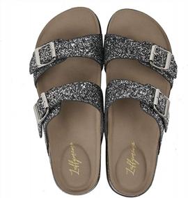 img 2 attached to Comfort Meets Style With LUFFYMOMO Womens Cork Sole Sandals - Adjustable Straps For Perfect Fit!
