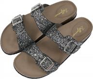 comfort meets style with luffymomo womens cork sole sandals - adjustable straps for perfect fit! logo