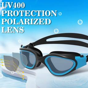 img 3 attached to WIN.MAX Polarized Swimming Goggles: Anti-Fog, UV Protection & Clear Vision For Men, Women & Teens