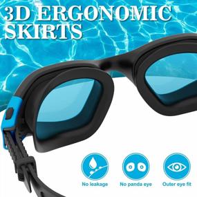 img 1 attached to WIN.MAX Polarized Swimming Goggles: Anti-Fog, UV Protection & Clear Vision For Men, Women & Teens