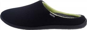 img 3 attached to Men'S Knit Slippers With Arch Support - Warm Slip-On House Shoes By WHITIN