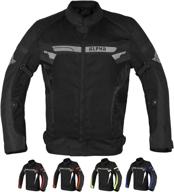 alpha cycle gear breathable bikers riding protection motorcycle jacket mesh 🏍️ ce armored (black wind, large) - enhanced comfort and safety for motorcyclists logo