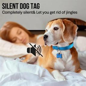 img 2 attached to Personalized Silicone Dog Name Tag With Deep Engraving And Silencer - Double-Sided Customized Pet Collar Tag For Cats And Dogs In Blue Bone Shape: Joytale
