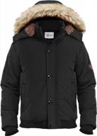winter warmth: men's thicken puffer jacket with removable hood logo