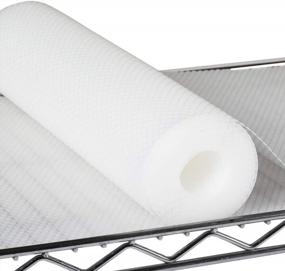 img 4 attached to PABUSIOR Thicken Plastic Shelf Liner For Wire Shelving - Non-Slip Pantry & Cabinet Drawer Liner, 15.5" X 157", Easy To Cut And Transparent - Ideal For Refrigerator And Wire Shelves Organization