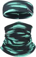 reflective neck gaiter, headband & beanie hat set - perfect gift for dear ones! logo