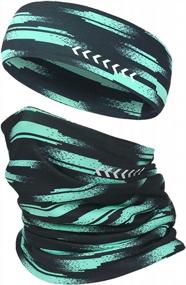img 3 attached to Reflective Neck Gaiter, Headband & Beanie Hat Set - Perfect Gift For Dear Ones!