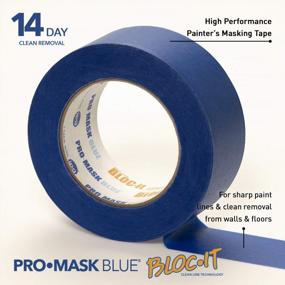 img 3 attached to IPG 9533-2 ProMask Blue With BLOC-It, Premium 14-Day Masking Tape, 1.88" X 60 Yd, Blue, (Single Roll)