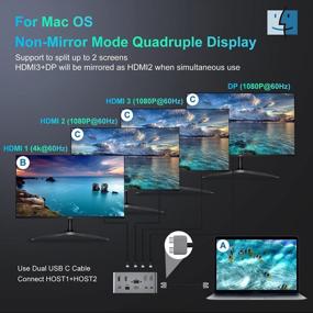 img 1 attached to 💻 Ultimate USB C Docking Station Dual Monitor: MacBook Dell XPS Compatible, Multiport Adapter Dongle with 4K HDMI, 5 USB Ports, SSD Enclosure, DP, Ethernet, SD/TF for MacBook Pro M1 2021, HP, Surface Go Laptops