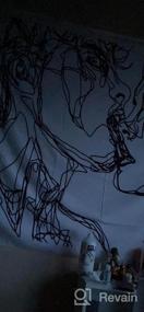 img 7 attached to Ruibo Women/Men Abstract Sketch Art Kiss Lovers Tapestry - черно-белая линия Art Wall Hanging Beach Throw (RB-K-2) 59" X 51