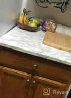 img 1 attached to Self Adhesive Vinyl Marble Countertop Peel And Stick Waterproof Drawer Liner Roll Wallpaper 89" X 16" For Kitchen Wall Art, Countertop Paper Craftopia. review by Austin Hearshman