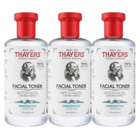 img 4 attached to Pack Of 3 Thayers Alcohol-Free Witch Hazel Toner With Aloe Vera - Unscented, 12 Fl Oz Each