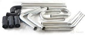 img 2 attached to MooSun 2-inch 8-Piece Universal Intercooler Pipe Piping Turbo Polished Aluminum Kit with Silicone Hoses & Stainless Steel T-Clamps - Enhancing SEO