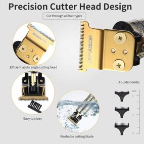 img 2 attached to Professional Hair Clippers For Men: Rechargeable Cordless Grooming Tool With T-Blade For Close Cutting